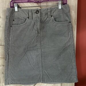 NWOT Ann Taylor Gray Corduroy Skirt Size 4 30" x 20"